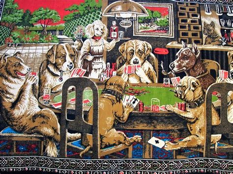 poker dogs tapestry